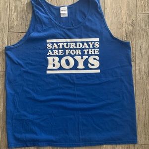Saturdays are for the boys tank top